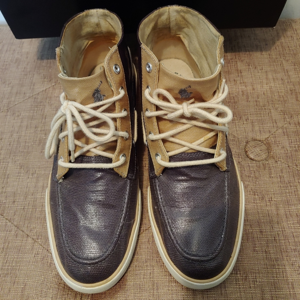 Polo Ralph Lauren Lander Chukka Coated Boat Shoes - Picture 3 of 11